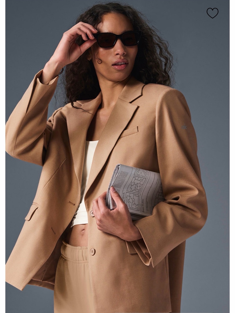 ALO Yoga Camel Oversized Blazer Jacket